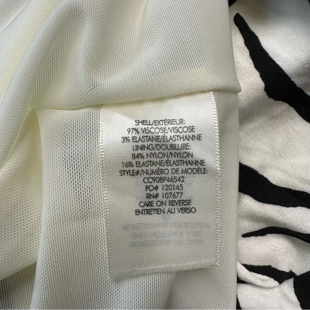 ALICE + OLIVIA Zebra-Print Sheath Bodycon Dress Size 6 - Picture 11 of 12